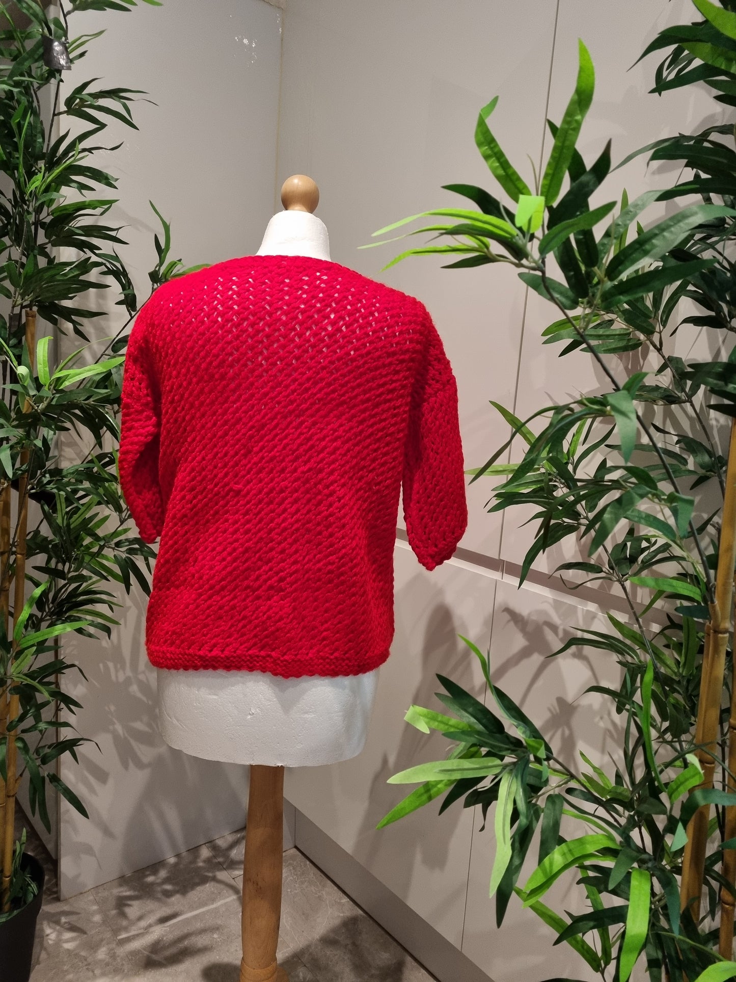 Red Knitted Cardigan