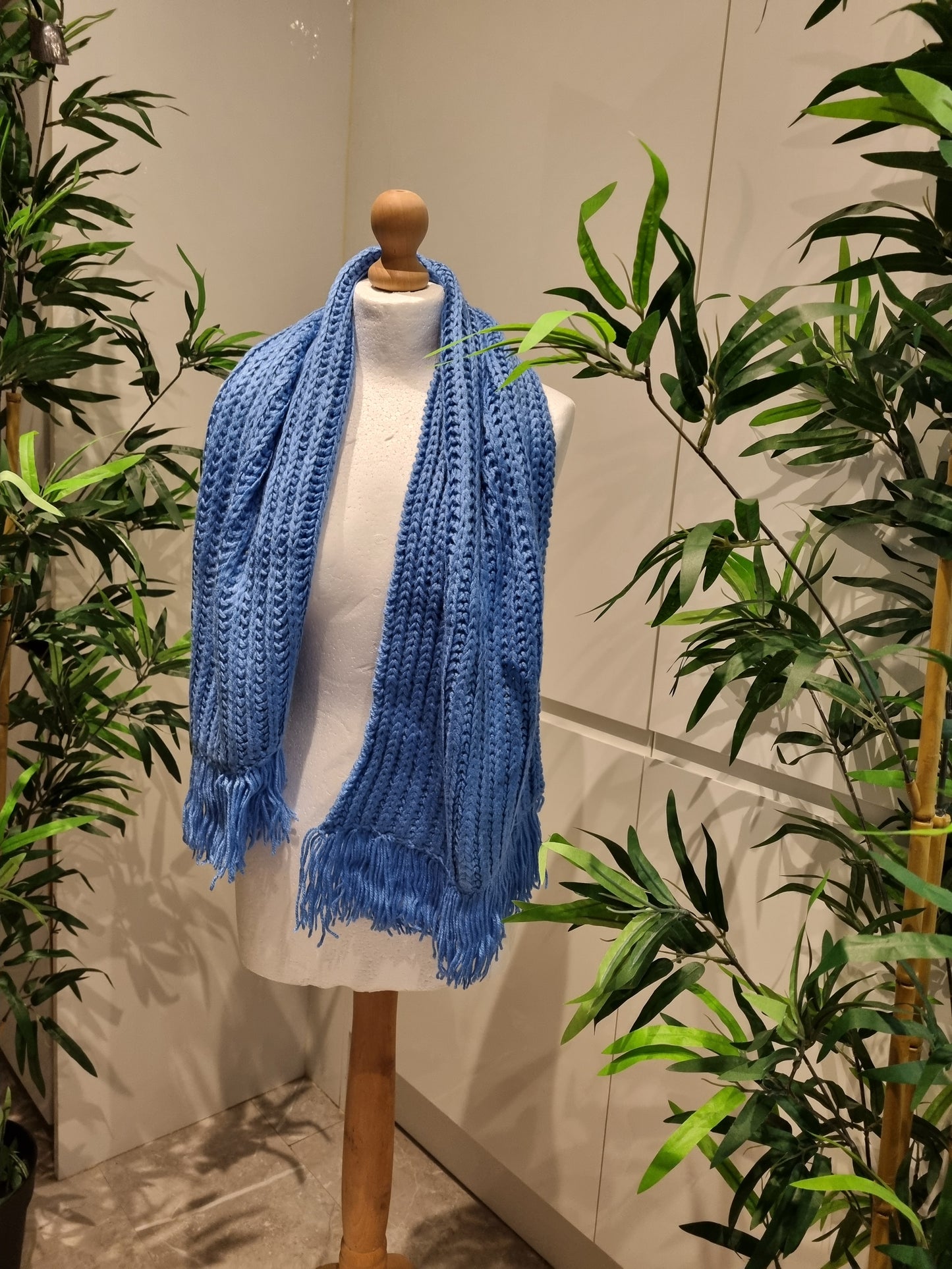 Blue Knitted Scarf