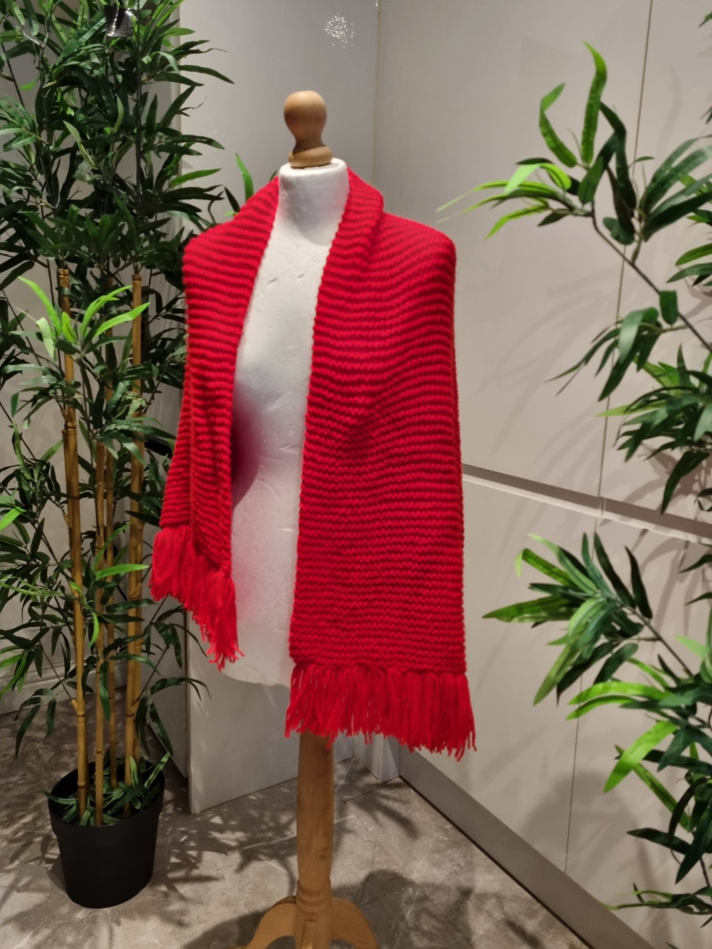 Red Knitted Scarf