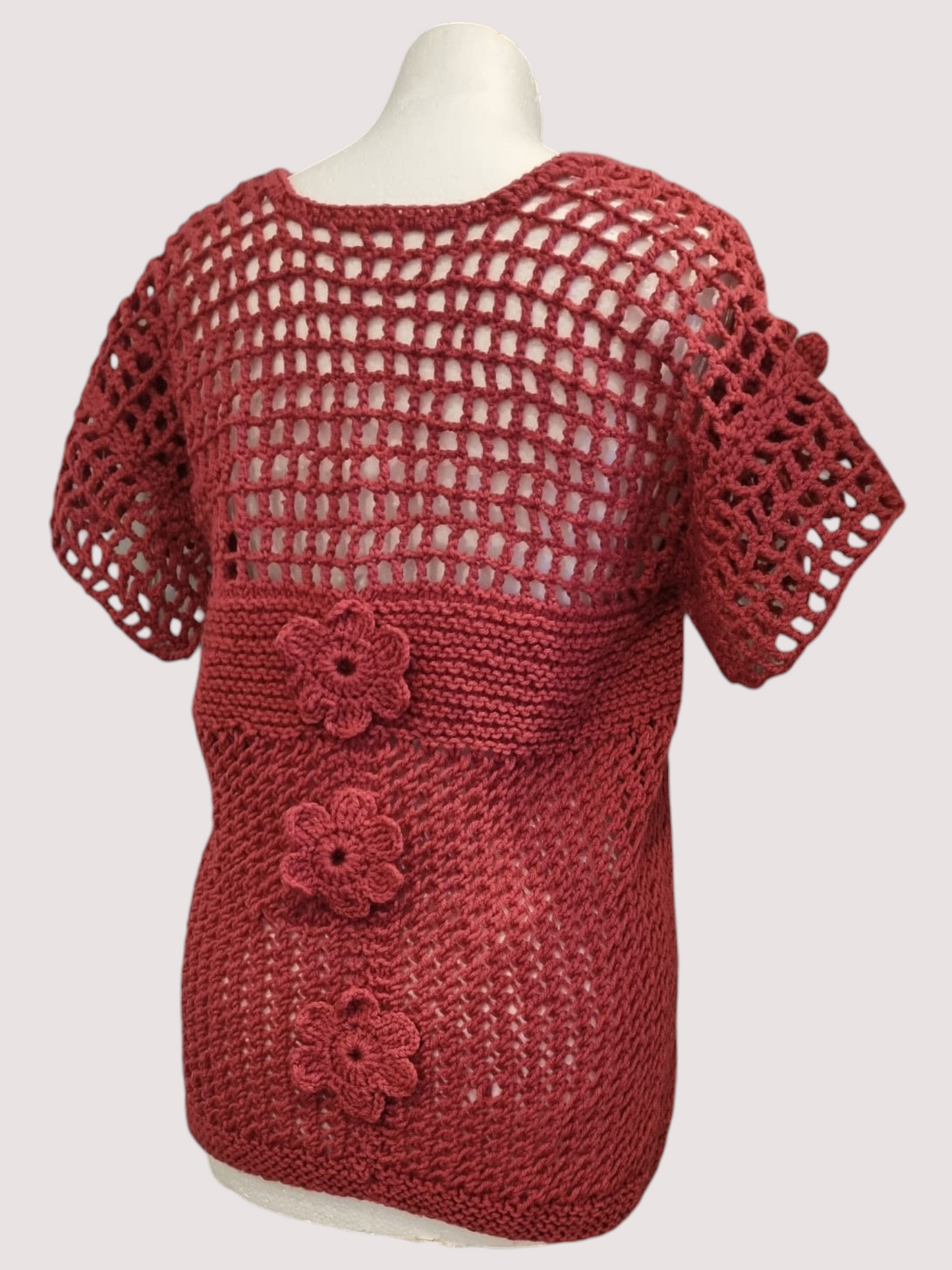 Rosewood Petal Lace Top