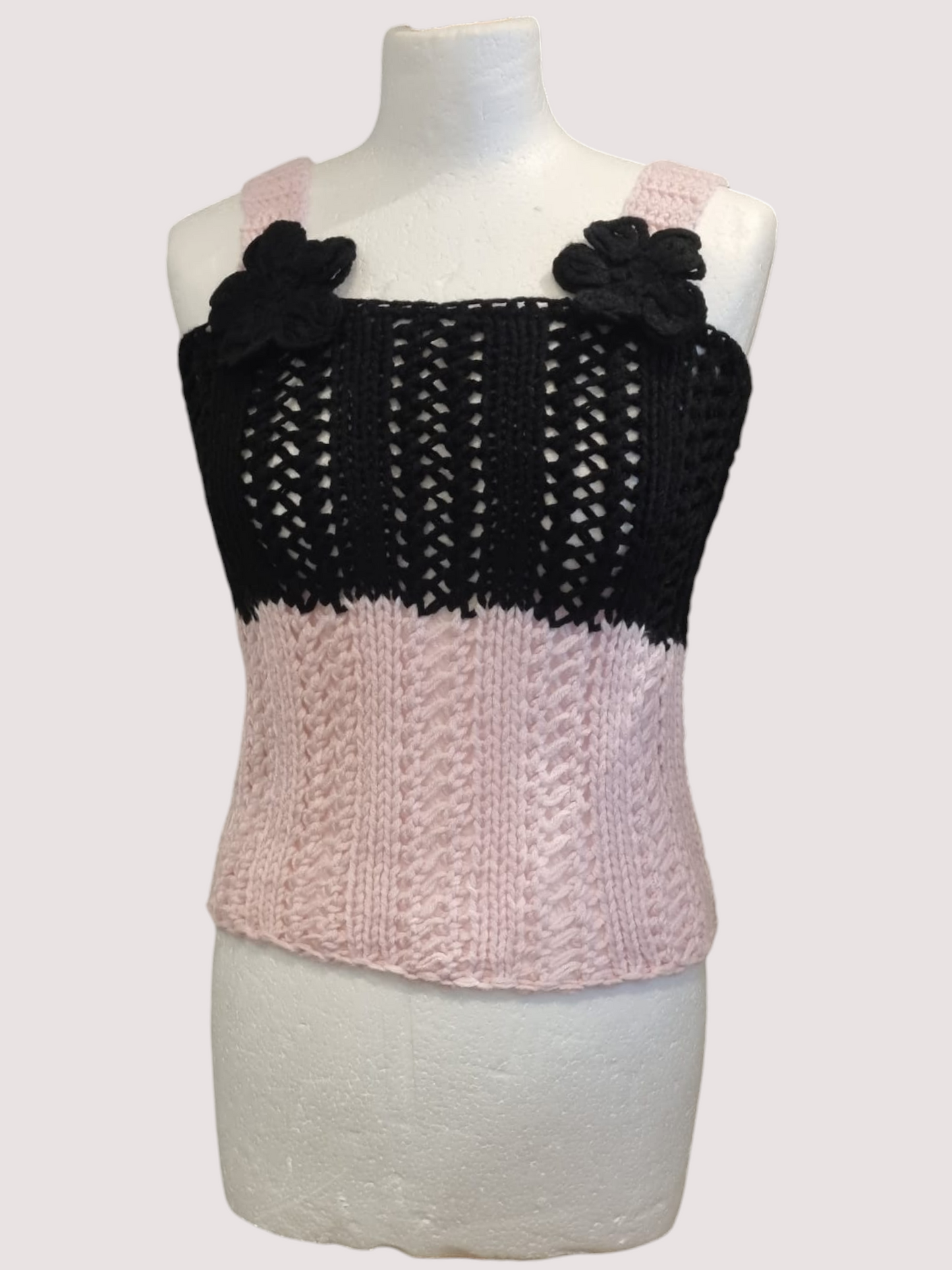 Blush Noir Two-Piece Crochet Set