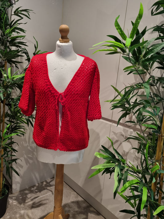 Red Knitted Cardigan