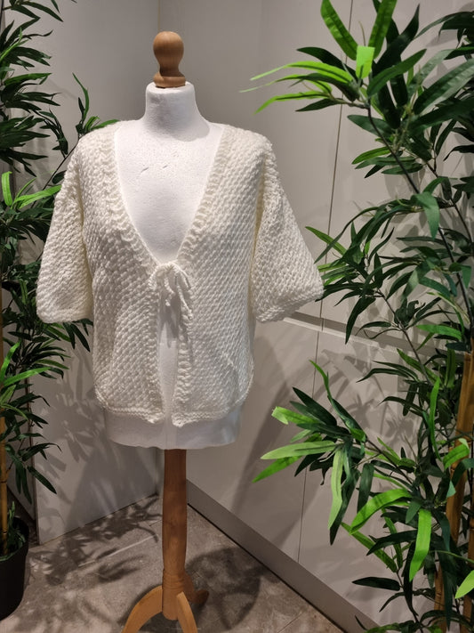 White Knitted Cardigan