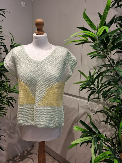 Green & Yellow Knitted Top