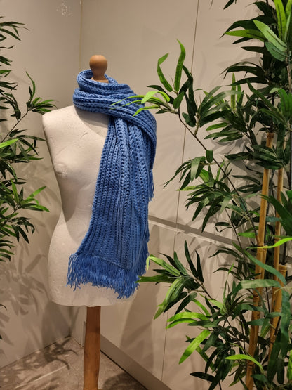 Blue Knitted Scarf