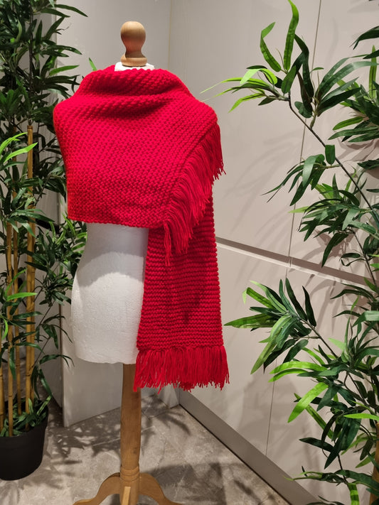 Red Knitted Scarf