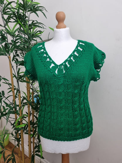 Crochet Green Top