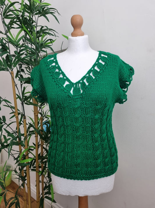 Crochet Green Top