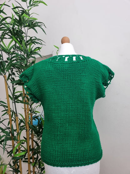 Crochet Green Top