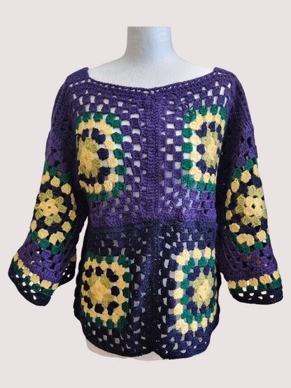 Winter Berry Crochet Sweater