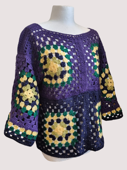 Winter Berry Crochet Sweater