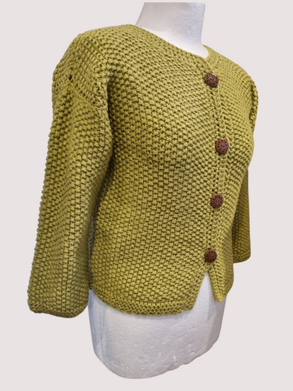 Herby Green Classic Knit Cardigan