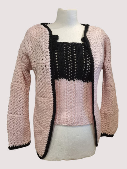 Blush Noir Two-Piece Crochet Set