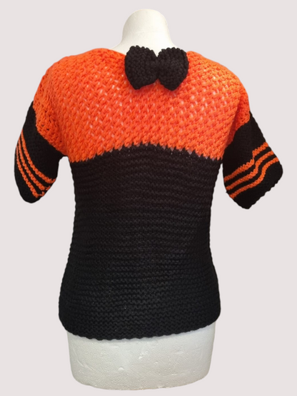 Vermilion & Black Knitted Top