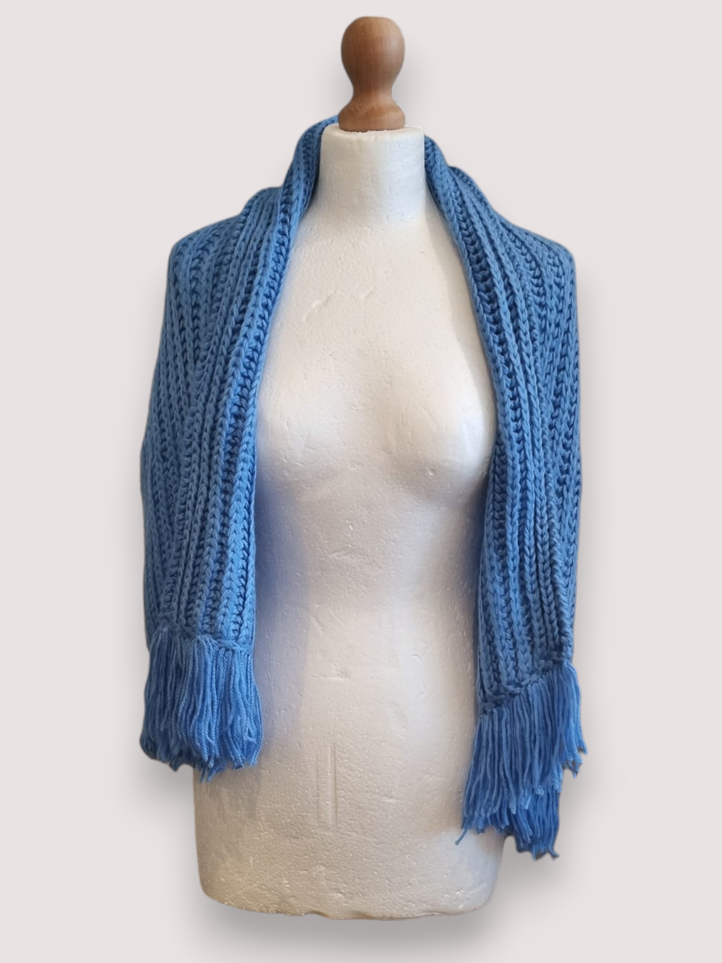 Blue Knitted Scarf