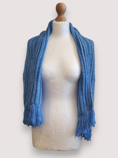 Blue Knitted Scarf