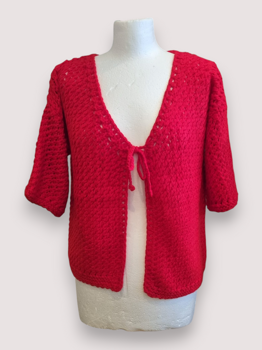 Red Knitted Cardigan