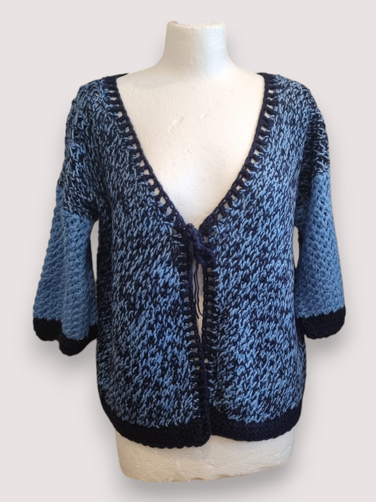 Midnight Marled Tie-Front Cardigan
