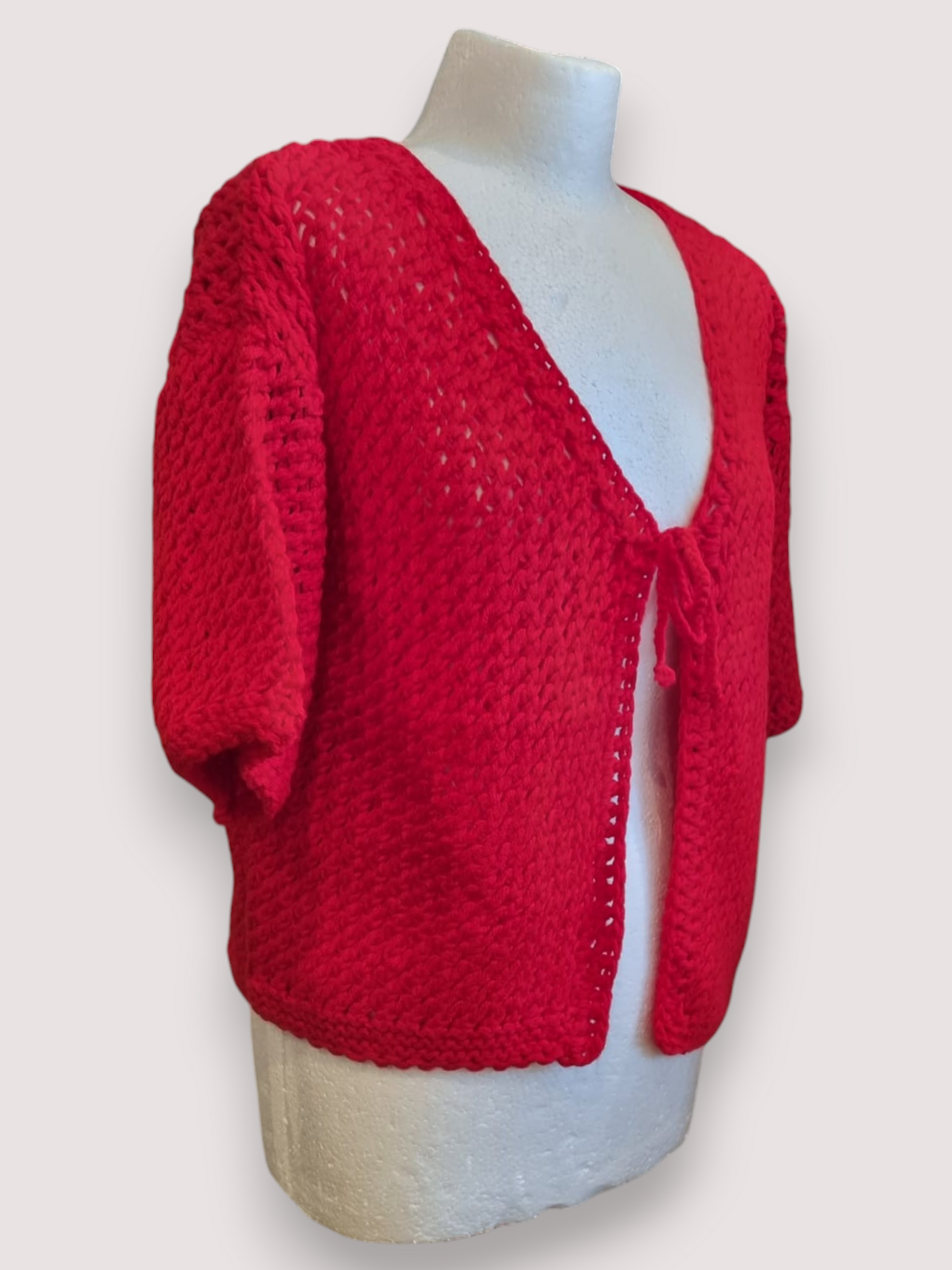 Red Knitted Cardigan