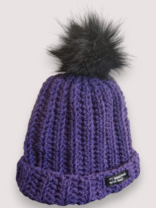 Shadowberry Pom Beanie