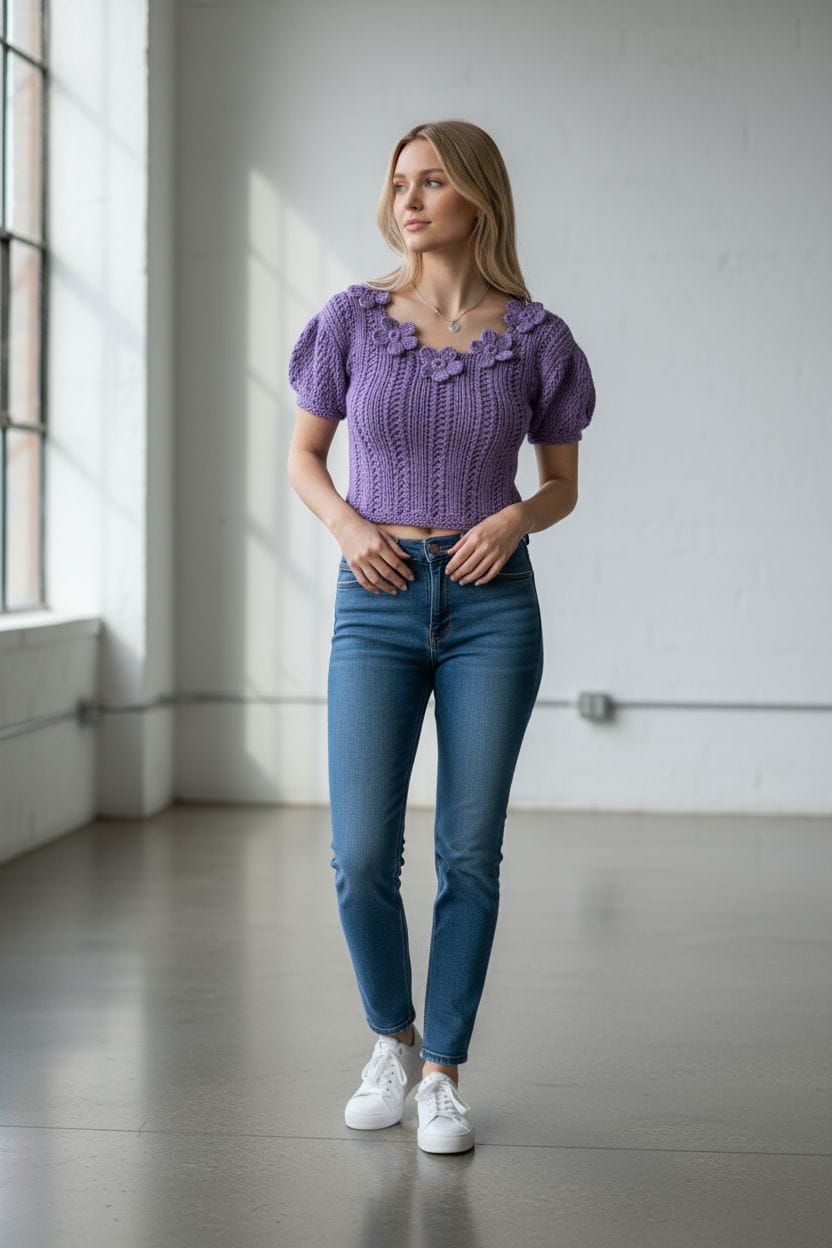 Lavender Petal Harmony Top
