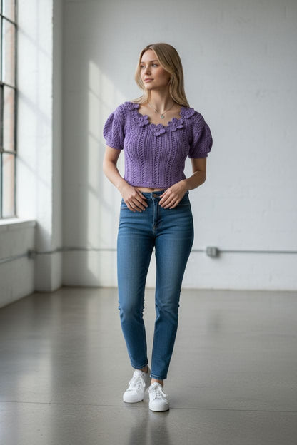 Lavender Petal Harmony Top